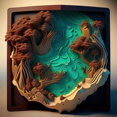 3D model island (STL)